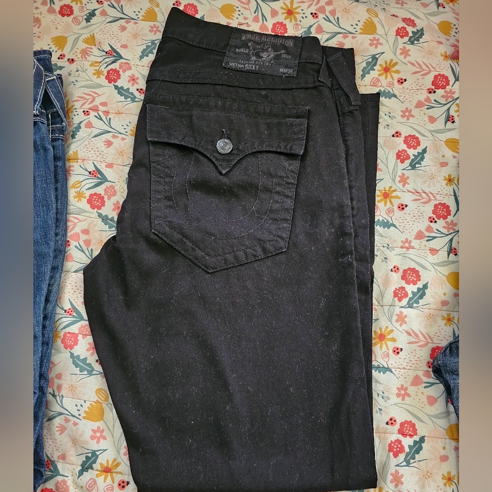 New Mens True Religion Ricky Straight Jean Size 34 x 31